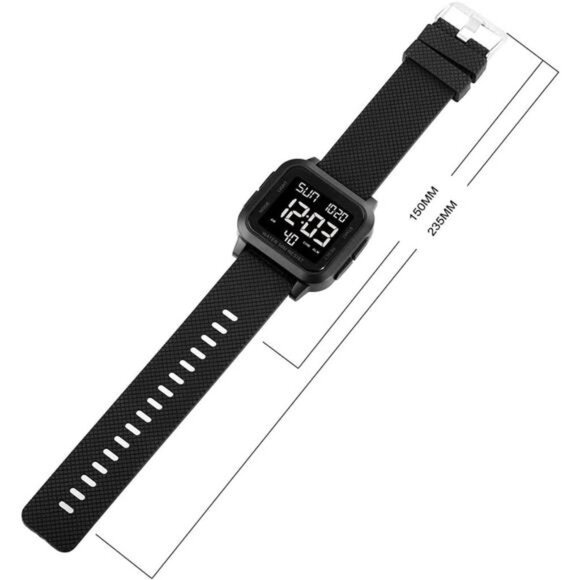 Square Men's Digital Watch Big Numbers Dial Large Face Waterproof LED Watches - Picture 5 of 14